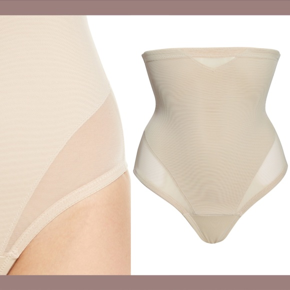 NWT TC Sheer Inset High Waist Shaper Thong Small - Picture 2 of 12